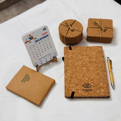 Calendar + Diary + Pen + Coaster Combo Set