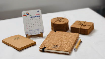 Calendar + Diary + Pen + Coaster Combo Set