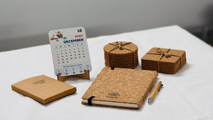 Calendar + Diary + Pen + Coaster Combo Set